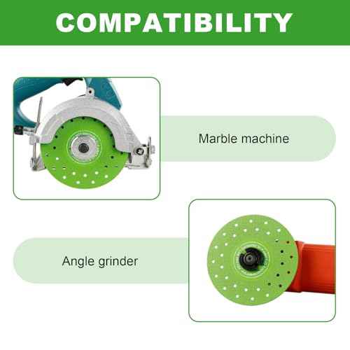 2Pcs 4-1/2'' Rock Slab Grinding Disc, 1.2'' Diamond Ultra Width Tile Blade 7/8'' Arbor, 45¡Æ Chamfer Rock Slab Flat Grinding Cutting Piece£¬Ultra-Thin Tile Saw Blade Rock Slab Cutting Wheel