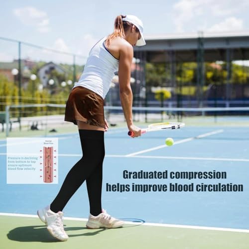 Anti Embolism Ted Hose Thigh High 20-30 mmHg Compression Stocking Toeless,Post Surgery Nurse Compression Socks Support for Women & Men