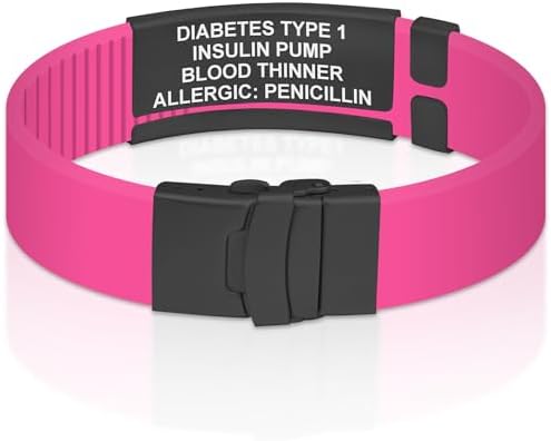 Divoti Custom Engraved Medical Alert ID Bracelet – Dual-Sided Laser Etching, Silicone Wristband, Stainless Steel Security Clasp – Adjustable & Trim-to-Fit – Emergency Medical Info Band for Men & Women