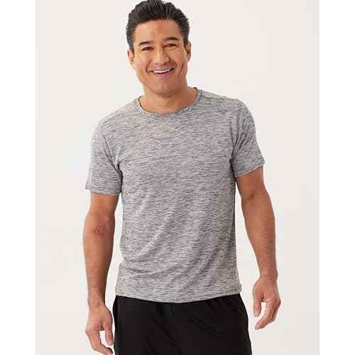 Real Essentials 5 Pack: Men¡¯s Short Sleeve Dry Fit T-Shirts ? Moisture Wicking Athletic Workout Gym Fitness Casual Tees