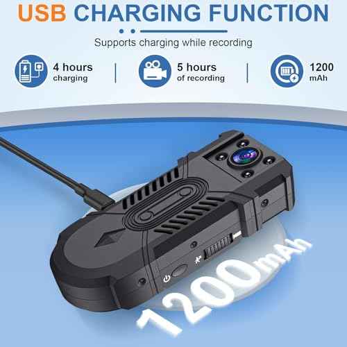 WOTCHA Mini Body Camera 1080P, Body Cam with Motion Detection, Pocket Camera with Auto Night Vision, 64G Wearable Camcorder for Security, Pets, Outdoor Sports, Travel