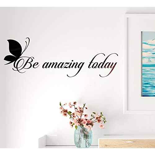 Vinyl Wall Decal Stickers Motivation Quote Words Be Amazing Today Positive Inspiring Letters 2009ig (22.5 in x 8 in)