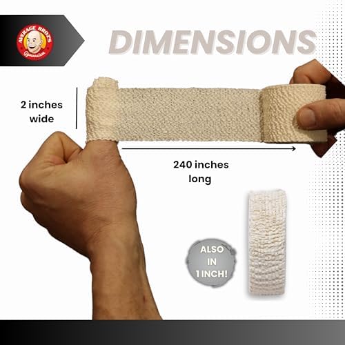 ABG Stretch Tape - Premium Thumb Tape for Crossfit, Weightlifting, MMA, Fishing, Golf, Gymnastics - Dual-Sided Adhesive, Water & Sweat Resistant, Made in USA, 100% Cotton, Lycra Threads