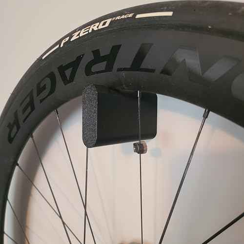 Cycling Wheel Wall Mount Custom Face Design ? Vertical Bike Wheel Storage Hanger for Road, Gravel, and MTB Wheels ? Carbon Rim Safe, Easy Installation, Made in Canada (Lines Diagonal Large)