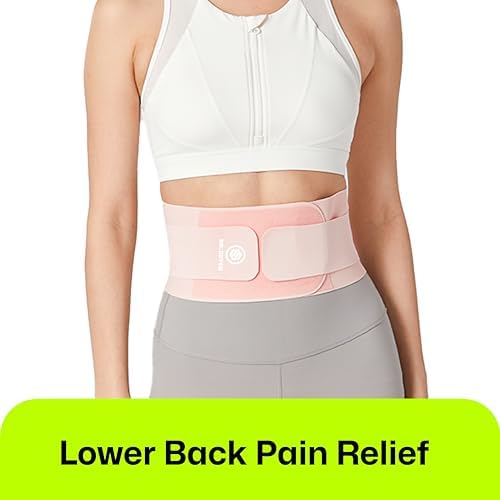 Ultra Thin Back Brace for Lower Back, Breathable Lightweight Back Brace for Women & Men (Pink, Small)