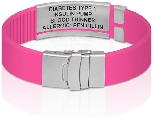 Divoti Custom Engraved Medical Alert ID Bracelet – Dual-Sided Laser Etching, Silicone Wristband, Stainless Steel Security Clasp – Adjustable & Trim-to-Fit – Emergency Medical Info Band for Men & Women