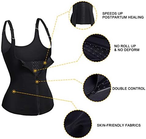 URSEXYLY Maternity Support Belt Postpartum Waist Trainer Shapewear Recovery Waist Cincher Black