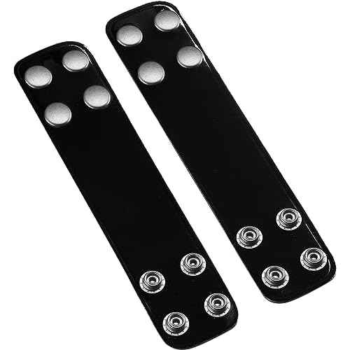 Duty Belt Keeper Double Width 1.75 inch with Double Snap Closure Genuine Leather for Belts 2 1/4 inch Wide, 2 Pack