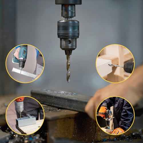 5/8 Inch Reduced Shank Drill Bit, Stainless Metal High Speed Twist Cobalt Drill Bit for Drilling Steel, Copper, Aluminum Alloy, Cast Iron, 16 mm