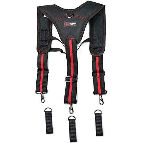 MELOTOUGH Tool Belt Suspenders for Work Belt Suspenders Heavy Duty Padded Suspenders for Electrician/Construction/Farmer