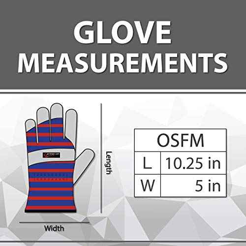 SAFE HANDLER Work Leather Gloves with Cool Cotton Lined Backing Lightweight & Versatile Split Leather Safety Cuff Work Gloves