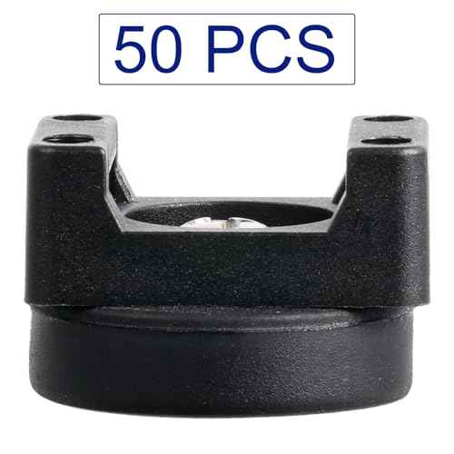Yookeer 50 Pcs Magnetic Zip Tie Mount Base Black Magnetic Cable Clips Wire Holder Multipurpose Cable Ties Management Base Electrical Supplies for Wire (22 mm)