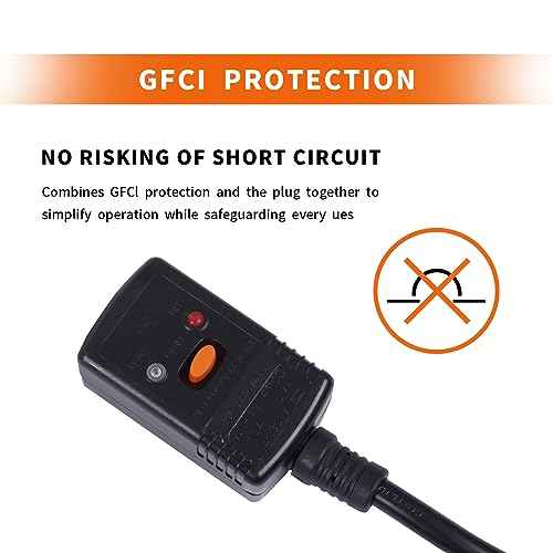 50FT Heat Tape for Water Pipes Freeze Protection IP65 Waterproof 7W/FT 110V BDDFOTO Heat Cable With GFCI Protection and Thermostat,Self-Regulating Pipe Heater for Roof/RV/Water Storage Tank
