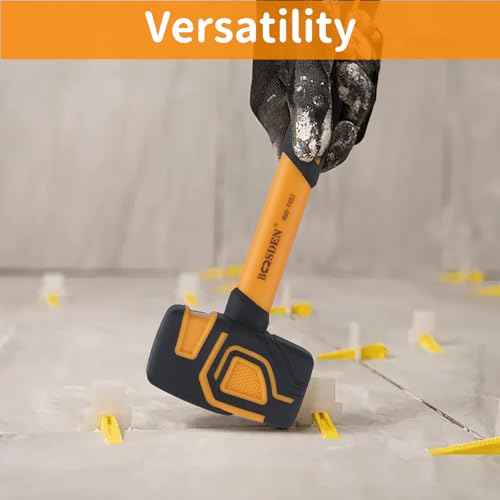 BOOSDEN Rubber Mallet Set, 3-Pack 10 oz 20 oz and 36 oz, With Hook, Solid Head & Ergonomic Grip Handle, Soft Face Hammer for Flooring, Woodworking