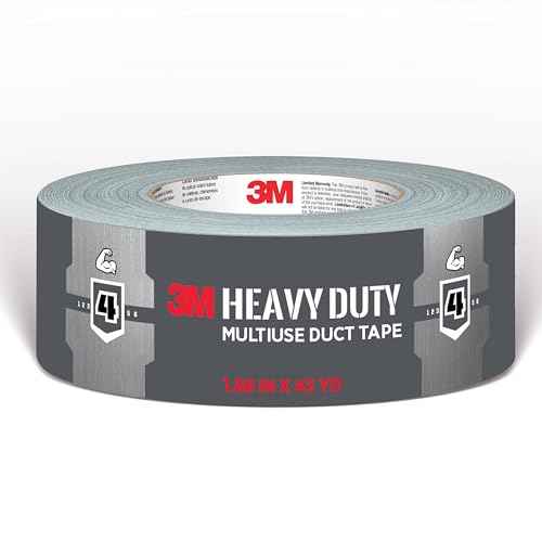 3M Heavy Duty Duct Tape, 1.88in x 45yd, 1 Roll, Multi-Surface, Temporary Solutions for Sealing, Holding, and Reinforcing, Tear by Hand Vertically and Horizontally, Staple for Every Toolbox (2145)