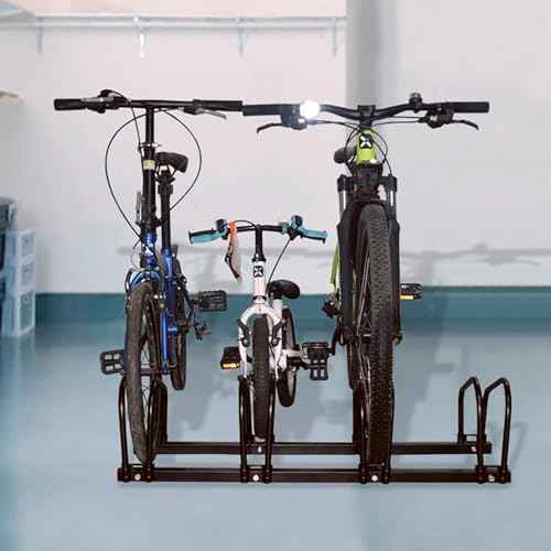 Bike Stand, 4 Bikes Rack Garage, 2.4" Width for most of Bikes