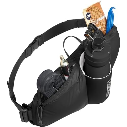 CamelBak Podium Flow 2 Waist Pack for Mountain Biking, Gravel Cycling - Contains 21 oz Podium Dirt Series Bike Bottle, Black