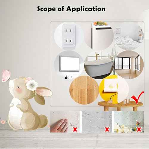 HomeSoGood Cute Cartoon Bunny Wall Sticker,Rabbit Kiss Butterfly Shape Wall Decals, Wall Decor for Bedroom Living Room Background