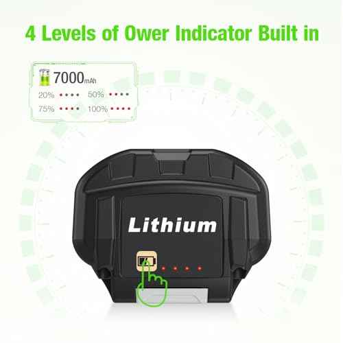 40V 7.0Ah Lithium-ion Cell Replacement Compatible with Ryobi 40v Battery and Charger Combo Leaf Blower Cordless Compatibel with 40 Charger-1