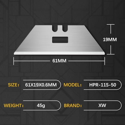XW SK5 Replacement Blades for Scraper Utility Knife, Universal Utility Blades 50 pcs Pack