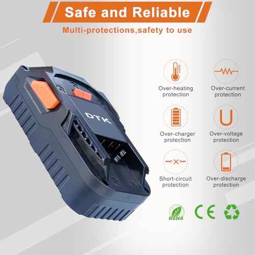 DTK Battery Replacement for RIDGID 18V Battery Drill R840087 R840083 R840086 R840085 R840084 AC840085 AC840086 AC840087P AC840089 Tools 3000mAh 2 Packs