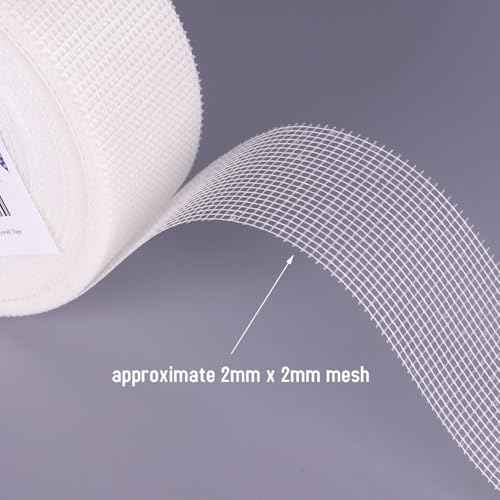 Drywall Joint Tape (2inch X 164ft) Self Stick Repair Mesh Tape Fiberglass Drywall Patch Hole Heavy Duty Wall Repair Mesh Spackle Tape Wall Crack and Seam Repair