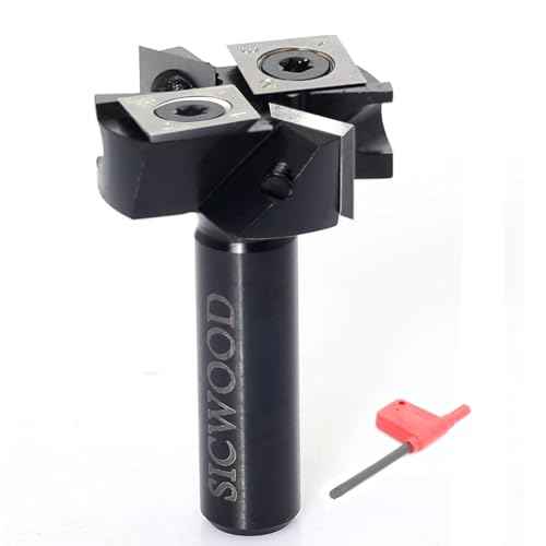 Slab Flattening Router Bit - 1/2 Shank, 1-1/2' Cutting Dia, 2+2 Knife Design, Mini CNC Spoilboard Surfacing Bit, Perfect for Planing&Rabbeting, Flycutter, Slab Leveler