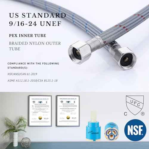 Kitchen Faucet with Pull Down Sprayer SUS304 Stainless Steel High Arc Brushed Nickel Pull Out Kitchen Sink Faucets Utility Laundry Farmhouse Camper Rv Modern for 1 or 3 Hole Sink, KF1-BN
