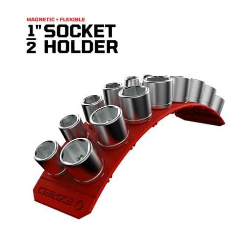 EZRED FSR12-R Flexible Magnetic Socket Holder Red, Holds 14 Sockets
