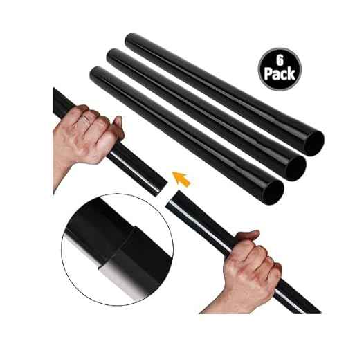 Vacuum Cleaner -6PK Extension Wands 1-1/4" Universal Fit for Replacement Part For Fit All Models (32-1942-69 Wand) 19" Black Smooth Finish Plastic Wand