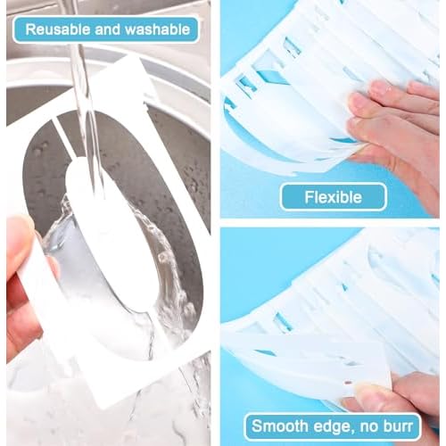 4 Inch Number Stencils for Painting, 0-9 Address Number Stencil Set, 20PCS Plastic Number Stencils, Curb Stencil Kit, Reusable Digital Templates for Painting on Cake Curb Road Wall Wood Mailbox