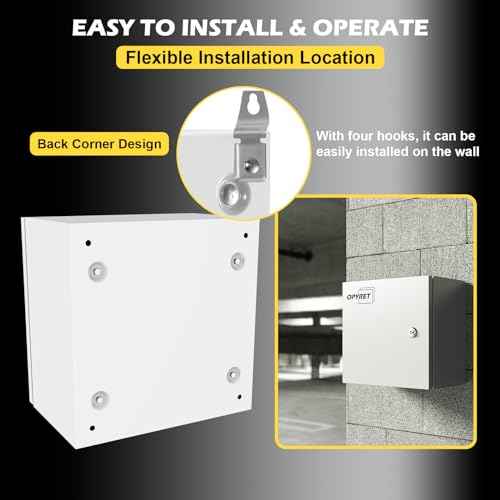 Electrical Junction Box, 12"x10"x8" NEMA Steel Enclosure P66 Waterproof & Dustproof Outdoor/Indoor Electrical Project Box with Mounting Plate