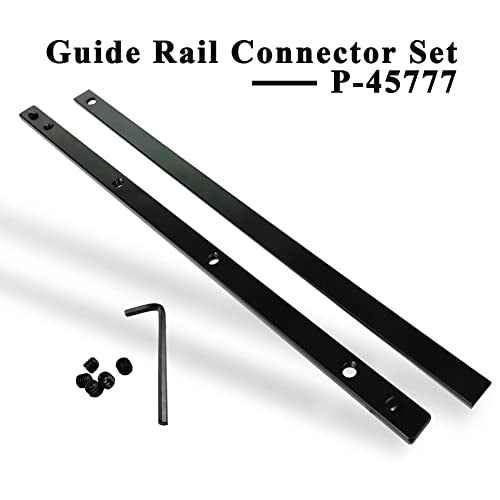 Guide Rail Connector Set P-45777 for Makita Track Saw Long Cuts£¬ Also Compatible with Festool, Fit for DeWalt, Fit in Integrated Guide Rail T-Slots for Secure Cutting, 2 PCS, Black