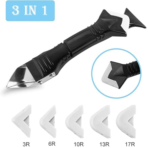 Silicone Caulking Tools 35 in 1 Sealant Finishing Tool Grout Remove Scraper Caulk Remover Glass Glue Angle Scraper