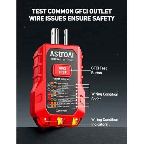 AstroAI Circuit Breaker Finder with GFCI Outlet Tester, Electrical Tester Tool for Home/Workshop Circuit Tracing, Quickly Locates Breakers with Indicators