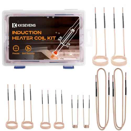 Induction Heater Coil Kit 10PCS, Induction Heater Coils with Varying Lengths with Flexibility and Long Lifespan for Magnetic Induction Heater Bolt Removal,Gold