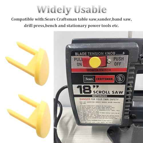 60256 Round Safety Switch Keys for Sears Craftsman Table Saw,Sander,Band Saw,Drill Press Power Tools,4 pcs