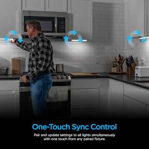 Enbrighten 36 inch Plug-in Under Cabinet Lights, 2386 Lumens, Five White Settings from (2700K-6500K), Full Range Dimmable, One-Touch Sync Control, Linkable Under Counter Lights for Kitchen 82788-T1