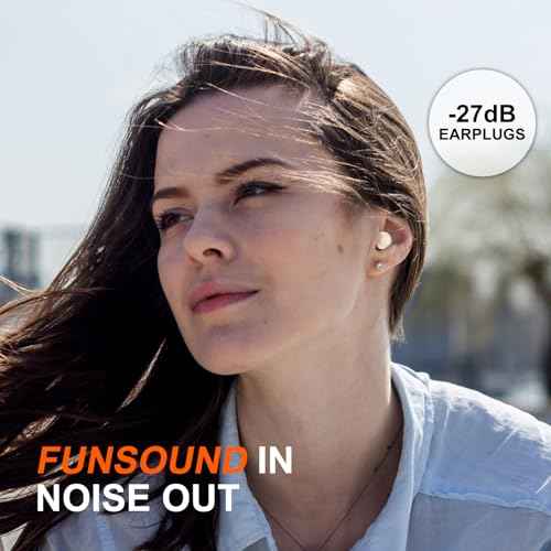 Ear Plugs for Sleeping Noise Reduction Reuseable, Concerts, Focus, Travel, Work, High Fidelity ? 7 Pairs Eartips ? Flexible Soft ? Touch ? NRR of 24 and 27 dB Noise Cancelling (Skin)
