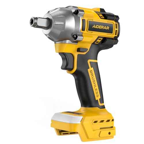 Cordless Impact Wrench for DeWalt Battery, 500Nm (369Ft-Lbs) 1/2" & 1/4" Brushless Impact Gun, 2-Speed High Torque Power Tool for Tire Removal, Rusted Bolts, Car Maintenance(No Battery)