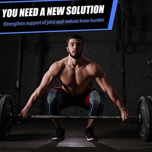 NEENCA Knee Braces for Knee Pain -2 Pack Knee Sleeves for Knee Pain Set, Knee Brace Compression Sleeves, Knee Support for Sports, Running, Meniscus Tear, ACL, PCL, Women & Men...