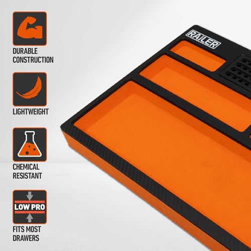 Railer EVA Foam Tool Tray ? Premium Tool Box Accessories & Storage Organizer with a Built-In Bit & Socket Organizer for Your Tool Drawer
