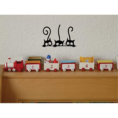 Decaltor Wall PVC Wall Sticker Decal Quote Art Vinyl Cat Pattern 8''¡¿12' Black