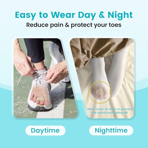Hammer Toe Straightener Corrector Wrap for Women & Men, Hammer Toe Splint Support - 4 in package