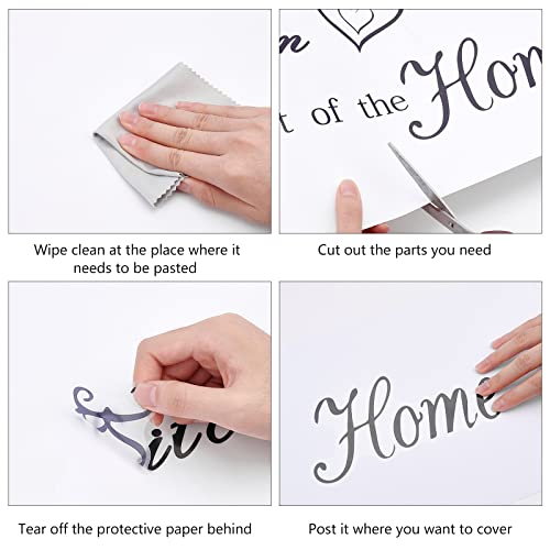 SUPERDANT Eat Drink Enjoy Quotes Wall Stickers Vinyl Wall Decor Stickers DIY Saying Wallpaper Art Decal Sticker Home Decoration for Living Room Bedroom Black Kitchen Dining Room Decor 26.7x5in