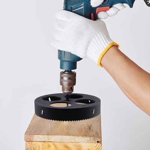 9.5-inch Hole Cutter with Drill Bit and Hex Wrench Drilling Holes Bi-Metal Hole Saw for Wood Plastic Drywall Thin Metal