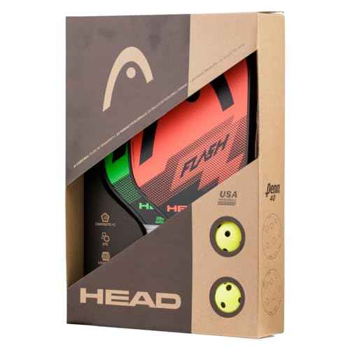 Head Flash Pickleball Pack - 2 Approved Paddles, 2 Outdoor Balls, Carry Sack