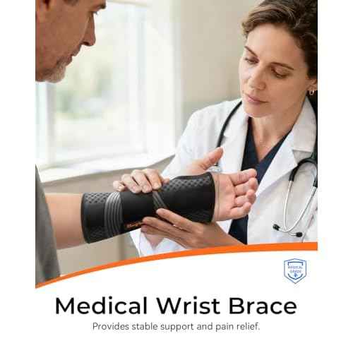 Carpal Tunnel Wrist Brace Night Support for Men Women, [Breathable Air Mesh] Wrist Splint for Tendonitis, Sprain, Arthritis, Medical-Grade Adjustment Rigid Hand Brace for Sleeping, Pain Relief, Work (Black, S/M, Left Hand)