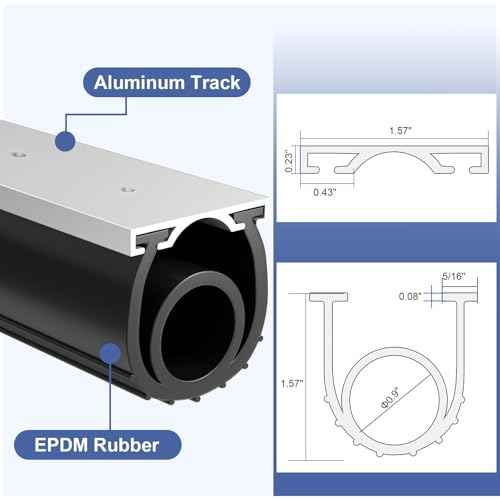 Premium Garage Door Bottom Seal - 10ft Weatherproof EPDM Rubber, Easy Install, Blocks Drafts/Rain/Rodents, Noise-Reducing & Energy Saving