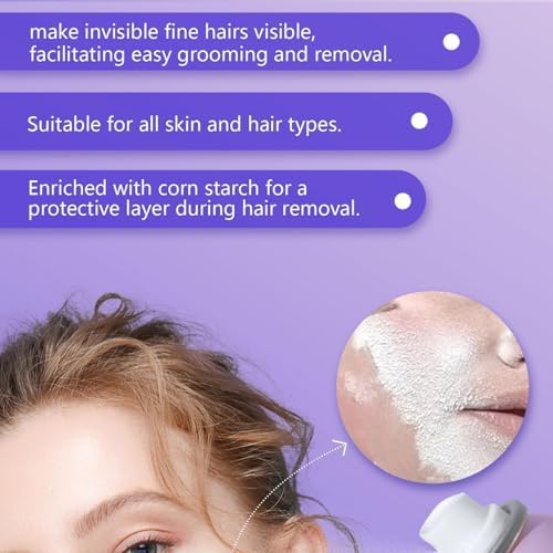 Hair Identifying Spray Kit,Hair Identifier (100mL) for Face Shaving with After Shave Serum(30mL) Kit,Moisturizing&Smoothing skin &Hair Reducing Skin Care Dermaplaner Spray Set for Women Men